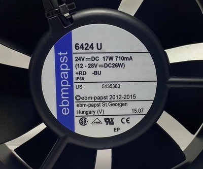 6314HR 6424R/U/TDR 6318/2TDHHP/19HPU 德国EBMPAPST 进口风扇