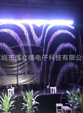 速发直排数码拉线水帘光纤水幕直流式人造雨帘流水景观水景造景室