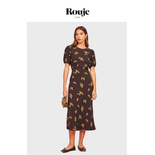 【现货】Rouje Life夏季新款法式小碎花长裙女名媛气质显瘦连衣裙