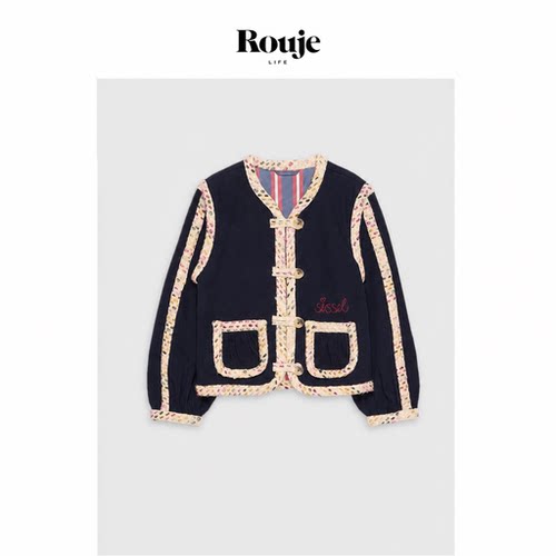 【现货】Rouje Life丹麦刺绣外套26秋季田园风宽松滚边夹克