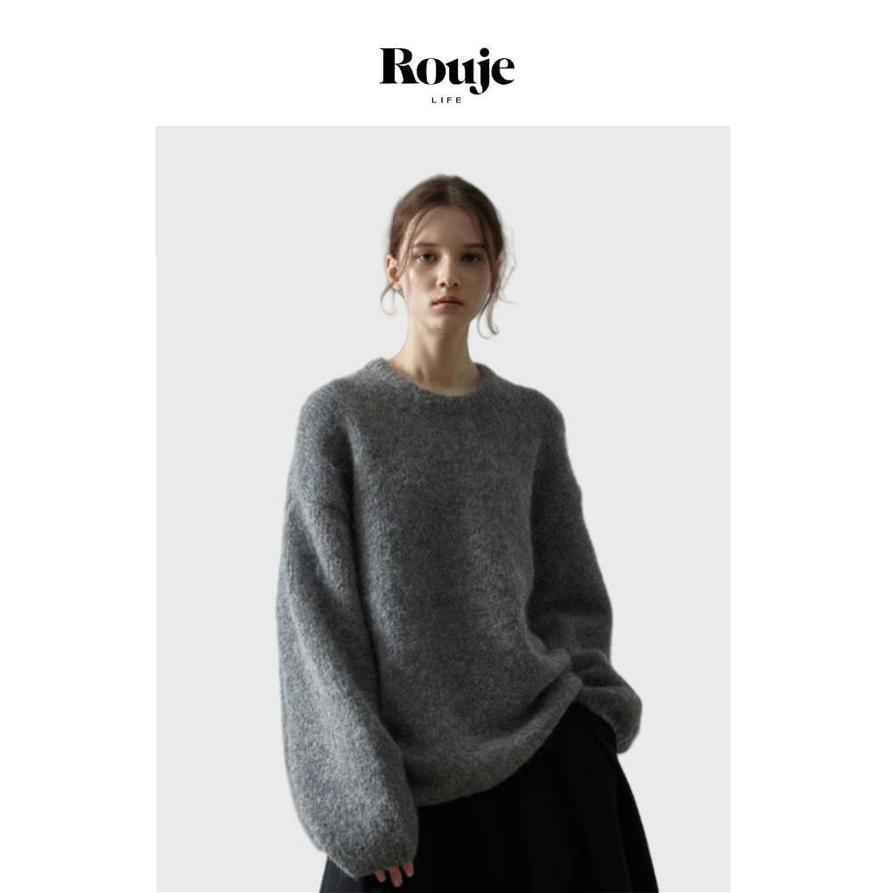 【现货】Rouje Life羊毛毛衣女2025秋冬款设计师款小众慵懒风针织
