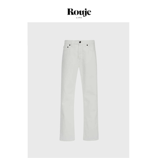 【现货】Rouje Life白色牛仔裤女显瘦百搭直筒休闲长裤设计师同款