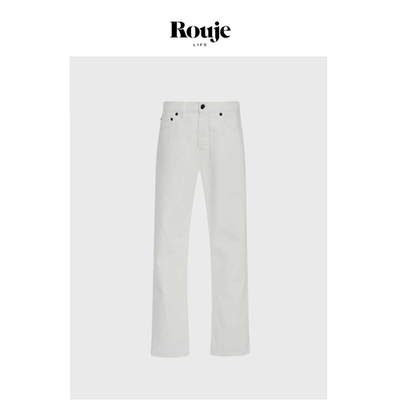【现货】Rouje Life白色牛仔裤女显瘦百搭直筒休闲长裤设计师同款