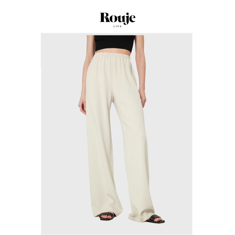 【现货】Rouje Life春季新款三醋酸kang皱长腿wan能一片式空气裤
