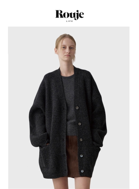 【现货】Rouje Life羊毛毛衣女秋冬新极简百搭慵懒设计中长款外套