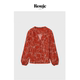 现货 Rouje Life新年系列巴黎红色衬衫 26春季 复古印花飘逸衬衣