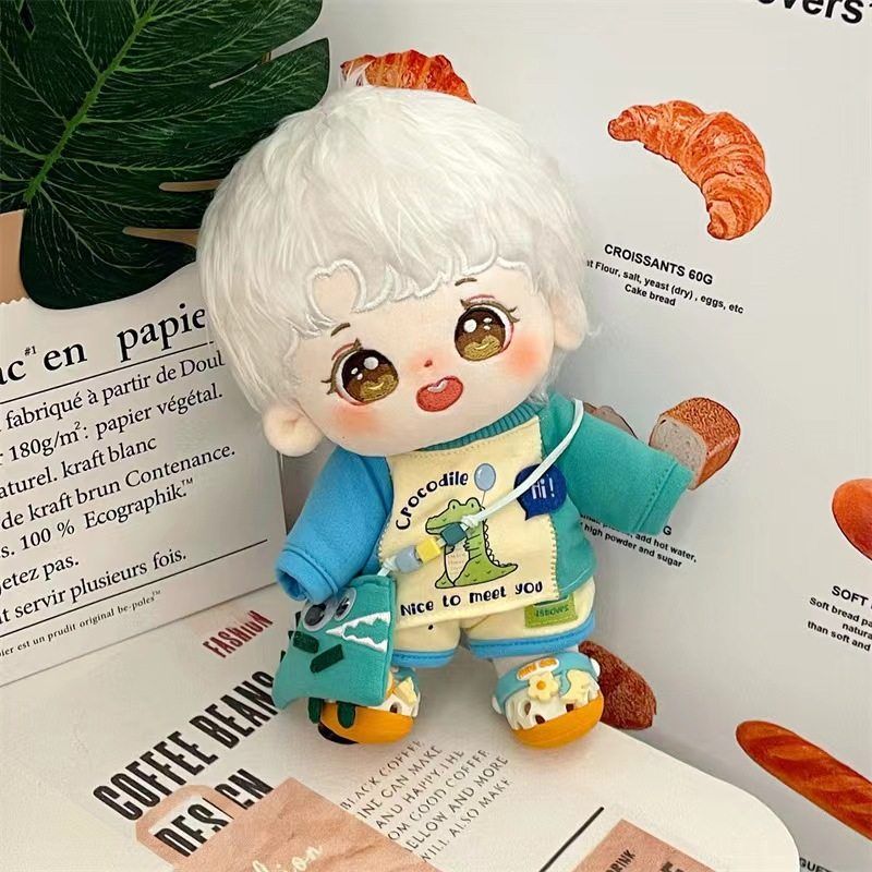 20CM檀健次棉花娃娃衣服骨架可爱玩偶爱豆毛绒玩具明星公仔出生证