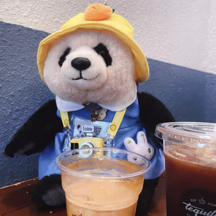 工牌福宝着替衣服大熊猫毛绒公仔娃衣配件幼稚园裙子套装着替周边