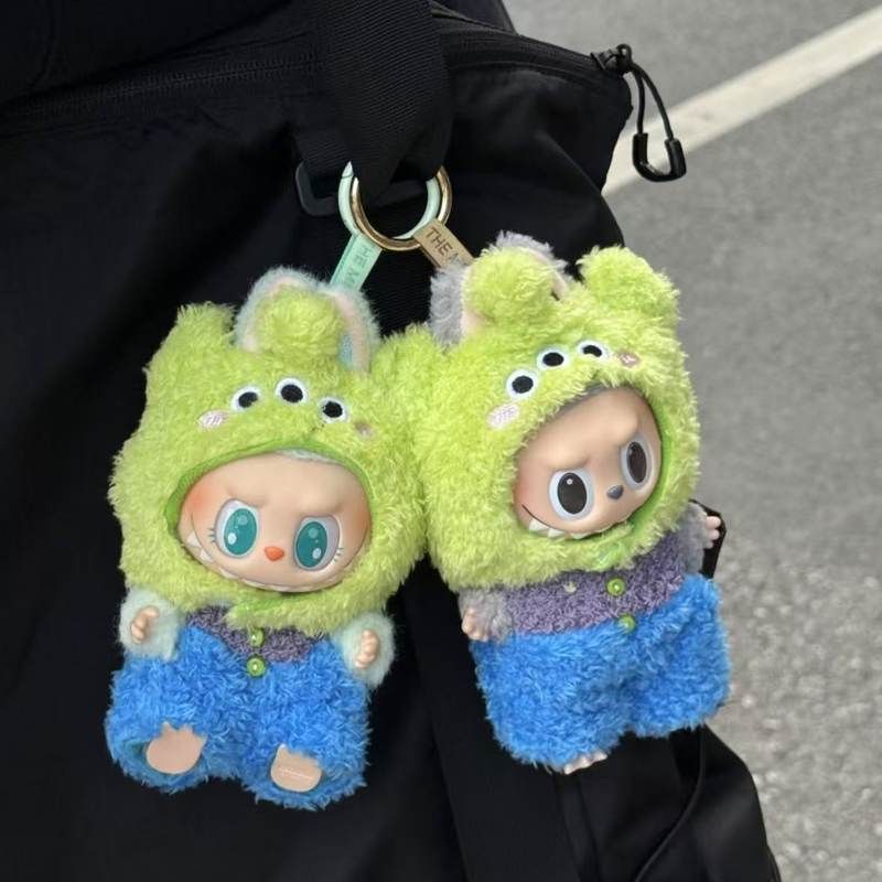 现货娃衣一二代盲盒Labubu衣服拉布布挂件可爱毛绒动物系列连体衣