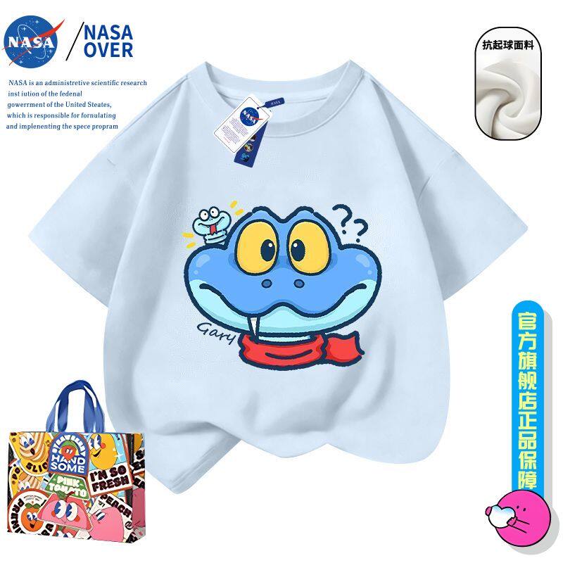 NASA联名卡通盖瑞童装棉短袖T恤