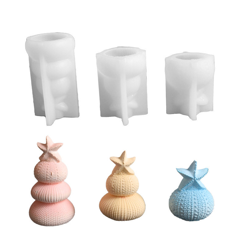 海星海胆三层蜡烛硅胶模具diy海