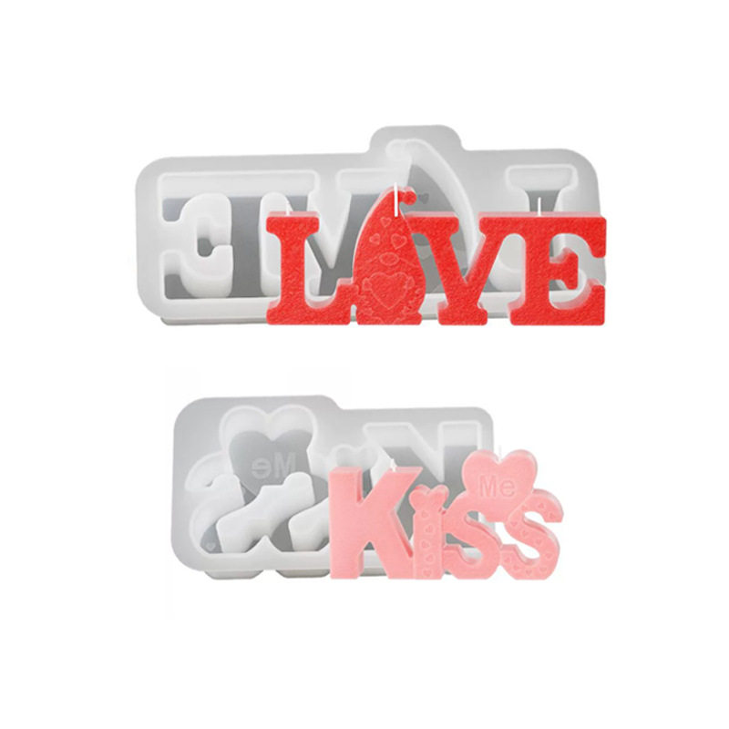 DIY水晶滴胶情人节英文LOVE石膏