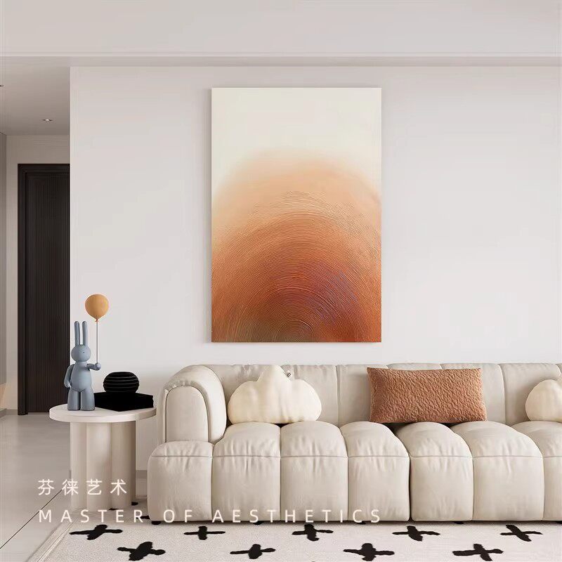 沙发背景墙玄关装饰画现代简约肌理挂画纯手绘大芬村抽象客厅油画