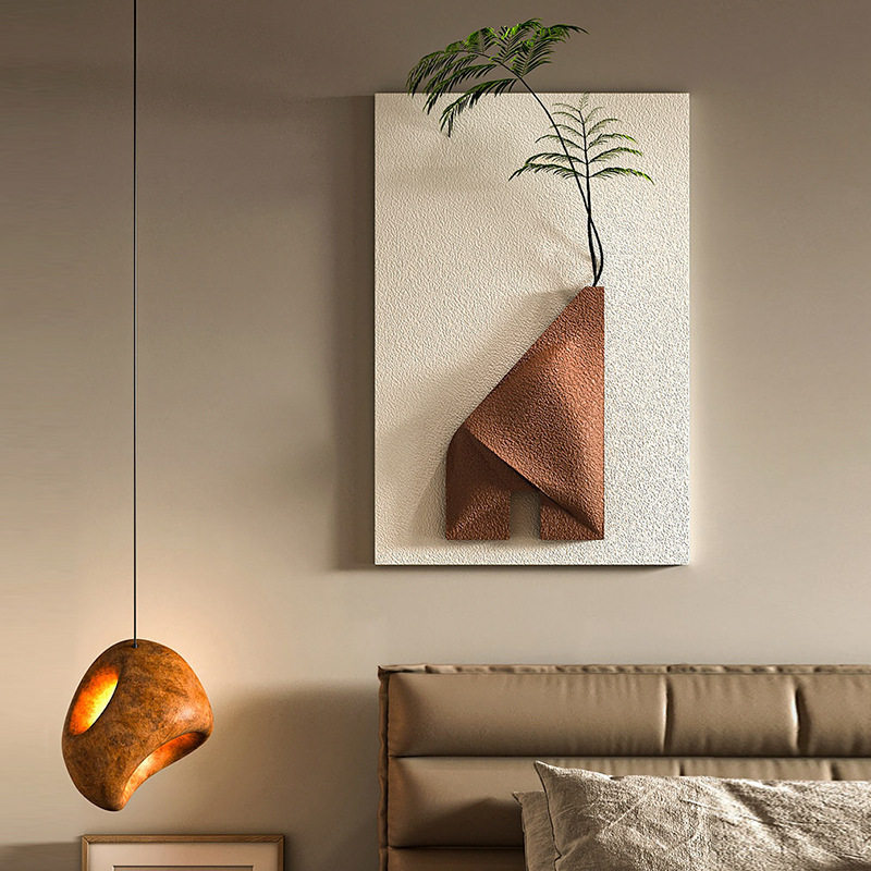 玄关客厅高级感肌理立体砂岩壁画走廊过道挂画装饰画大气现代简约