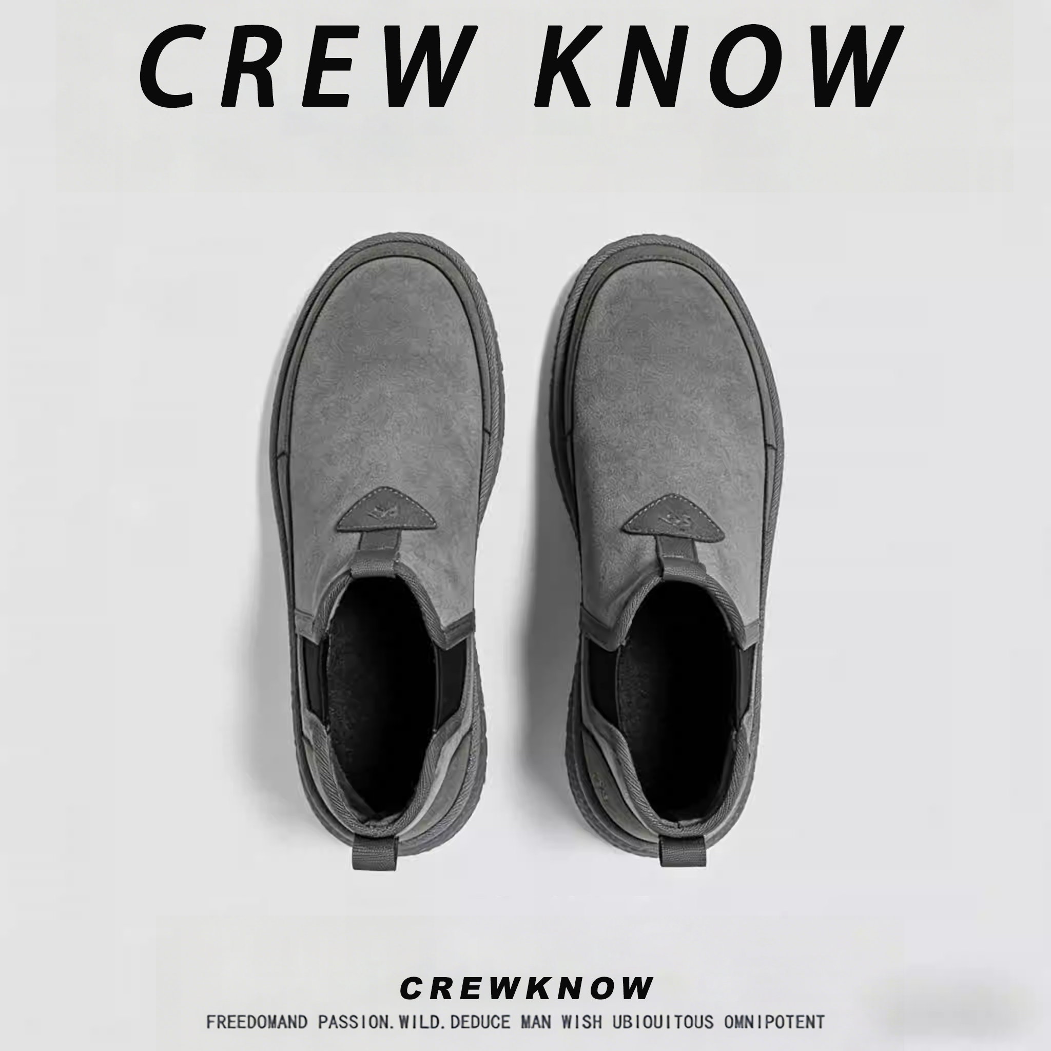 【法国CRW KNOW专柜】棉靴2025年冬季短筒雪地靴百搭短靴一脚蹬,流行男鞋,时尚雪地靴,淘宝优惠券,粉丝福利购,淘宝优惠卷