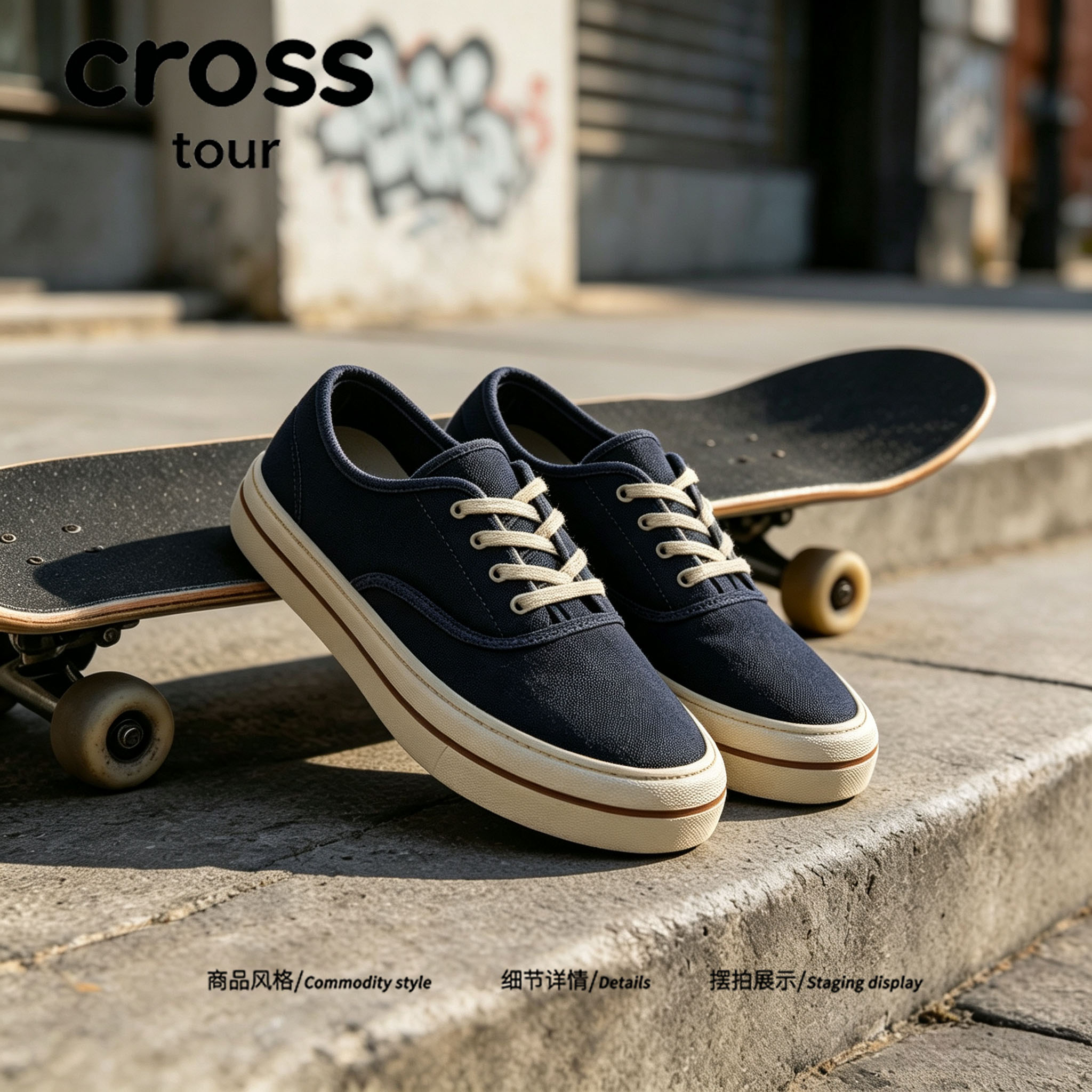 【潮韵淡远】Cross tour美式复古休闲板鞋潮流休闲百搭运动板鞋