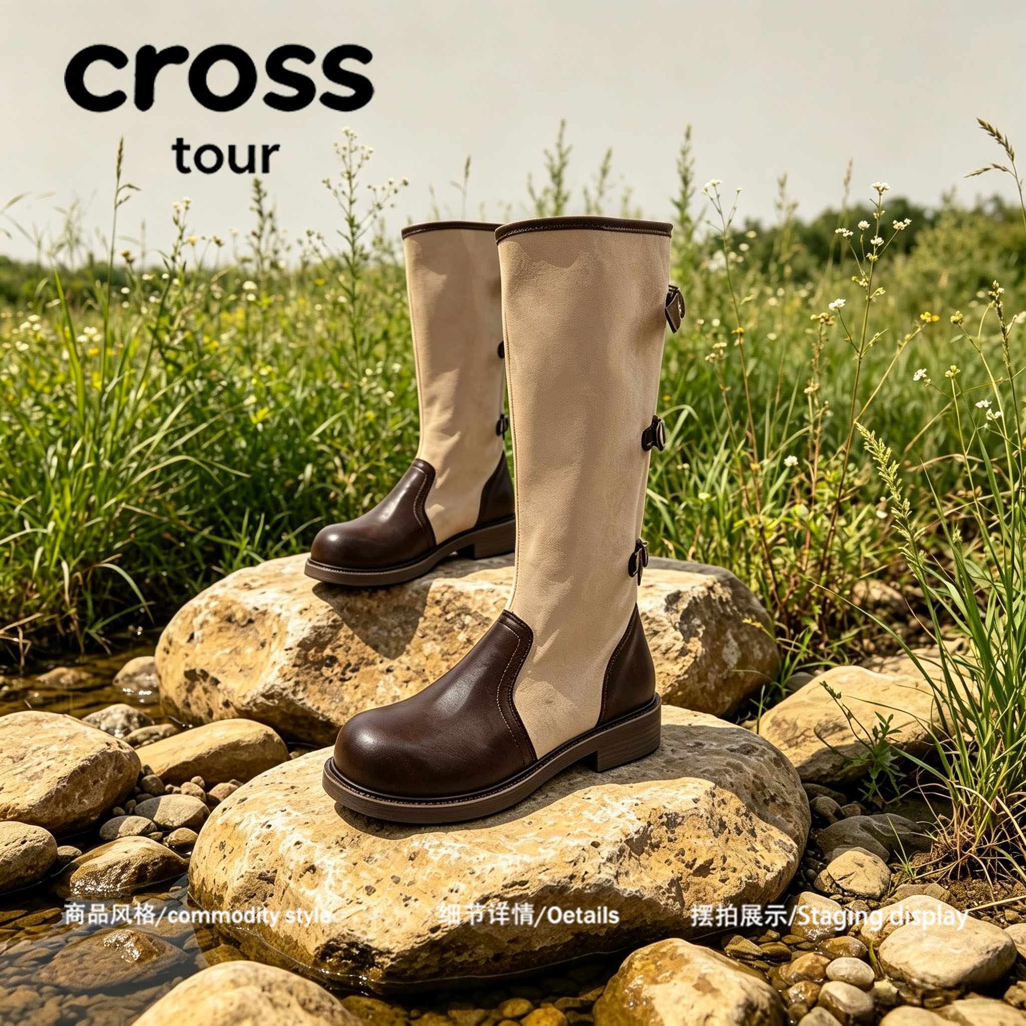 【复古韵味】Cross tour法式氛围感时装靴配风衣裙子气质时尚单靴