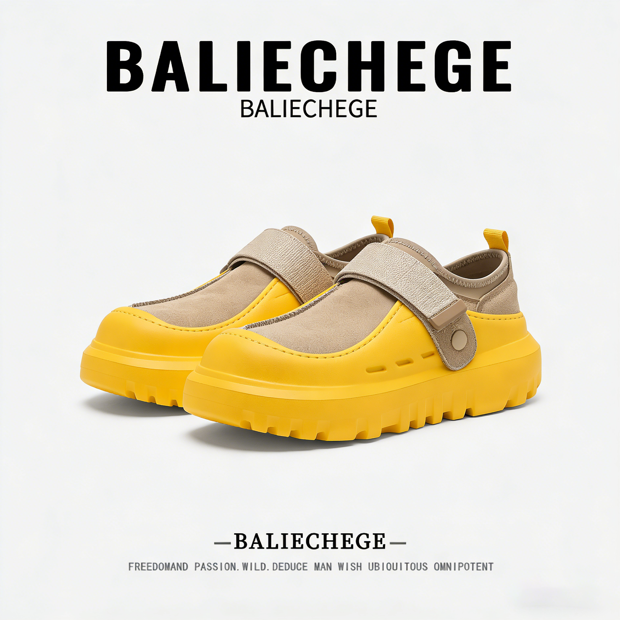 【法国BALIECHEGE专柜】2025年新款男鞋轻质休闲皮鞋纯色透气平跟