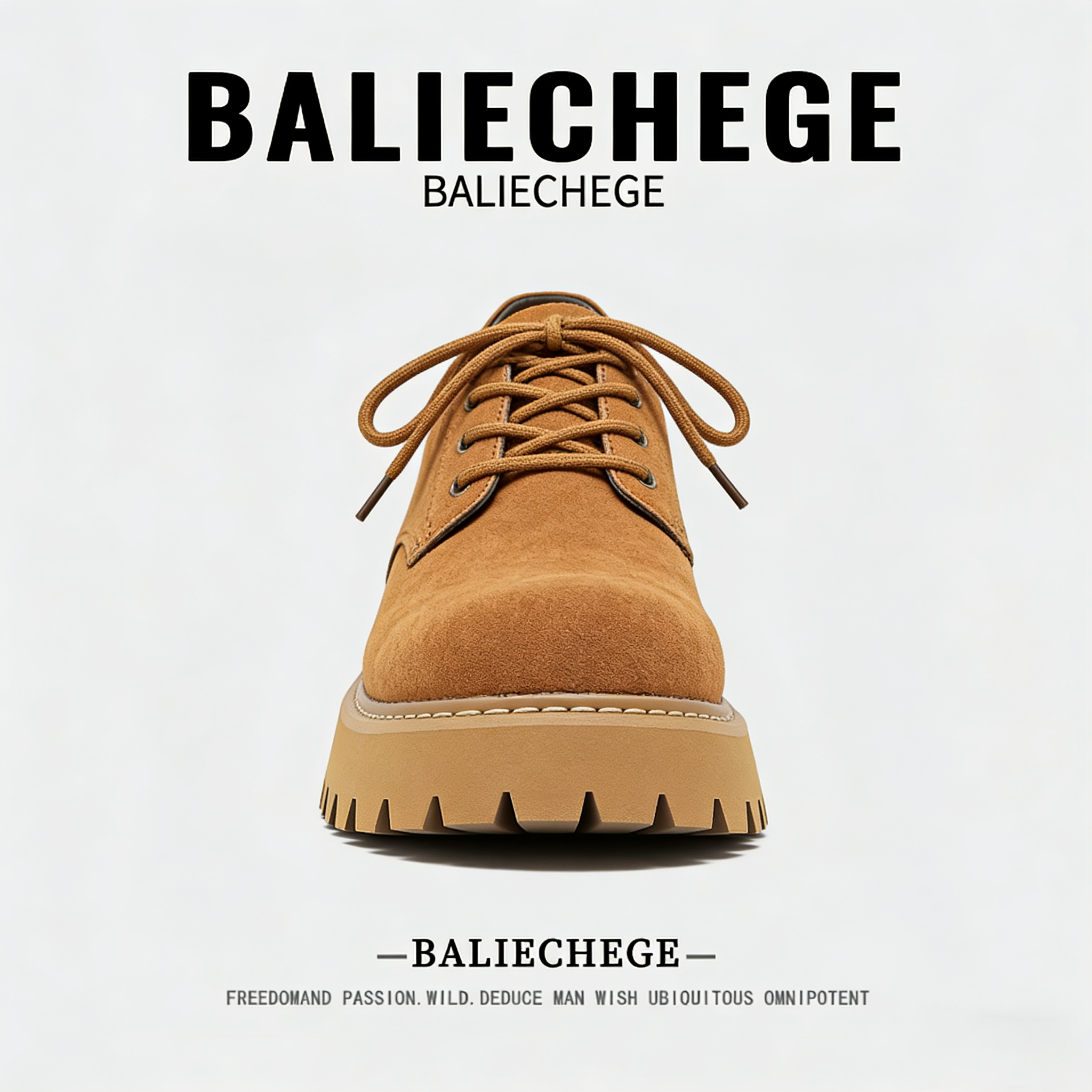 【法国BALIECHEGE专柜】青年系带休闲皮鞋春秋透气平跟圆头日常