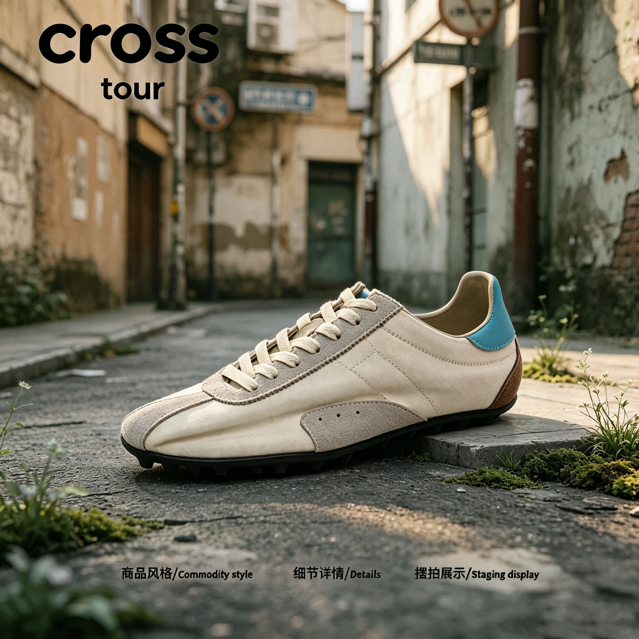 【个性十足】Cross tour复古德训鞋平底阿甘鞋百搭软底休闲潮流鞋