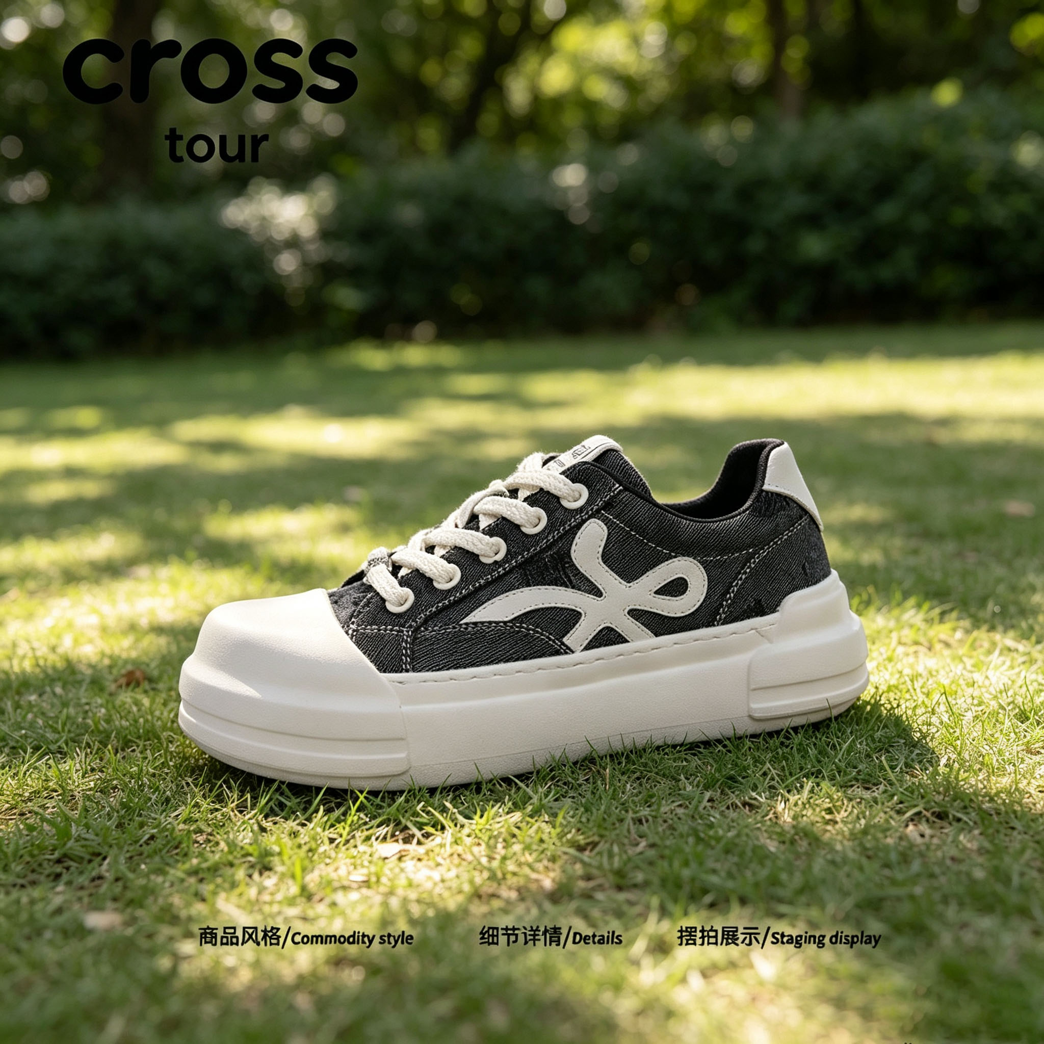 【简奢隽秀】Cross tour经典帆布鞋纯色耐磨复古街头日常穿搭潮鞋