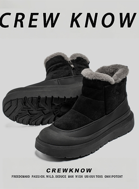 【法国CREW KNOW专柜】2025年冬季短筒雪地靴户外鞋时尚潮流短靴