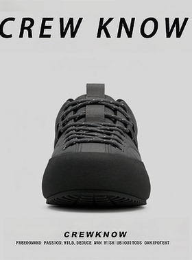 【法国CREW KNOW专柜】二层牛皮户外鞋冬季短筒雪地靴棉内里运动