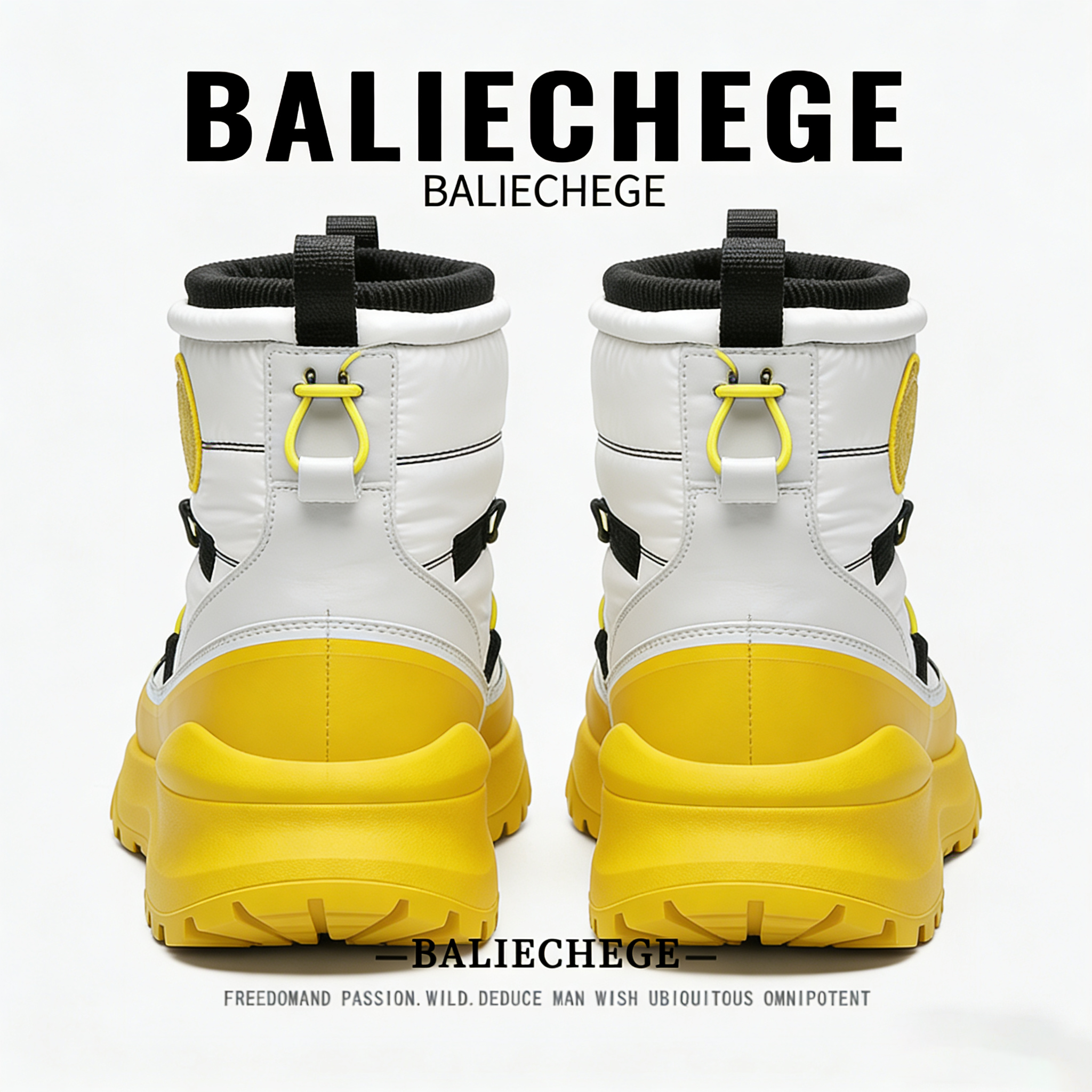 【法国BALIECHEGE专柜】时尚休闲中帮防水棉靴高帮雪地靴运动男士