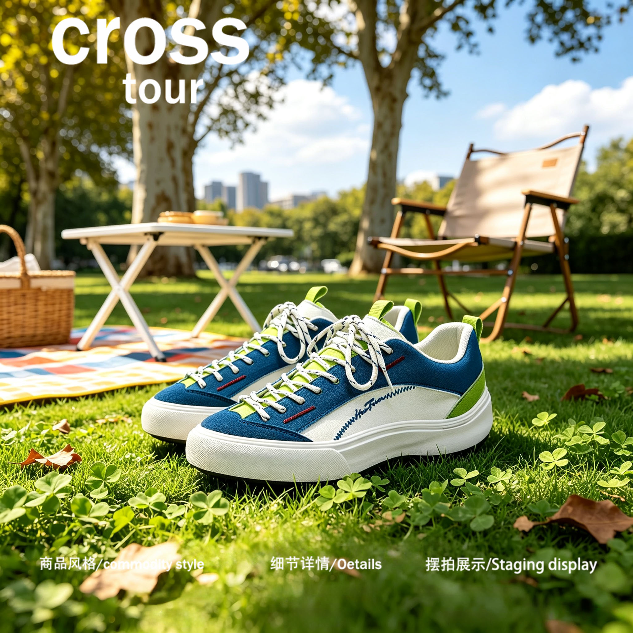 【都市风尚】Cross tour拼接撞色德训鞋复古日常出行通勤休闲鞋