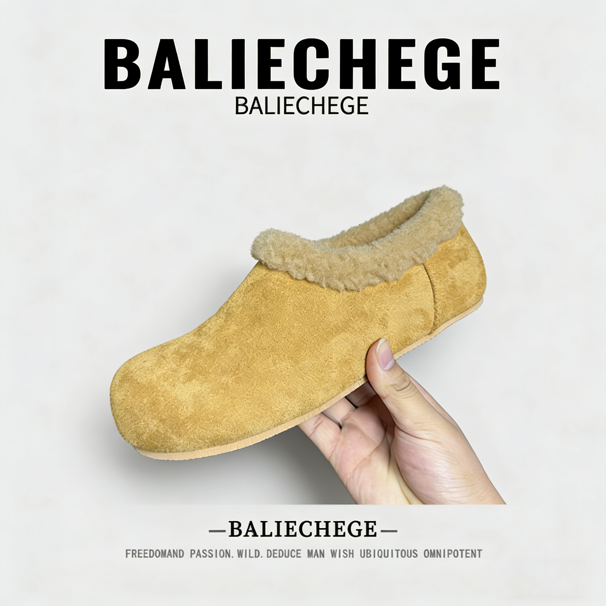 【法国BALIECHEGE专柜】男鞋加绒保暖雪地靴防寒2025新款冬季短靴