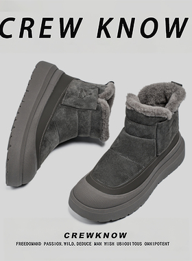 【法国CREW KNOW专柜】冬季户外高帮雪地靴男女款2025新款棉鞋保