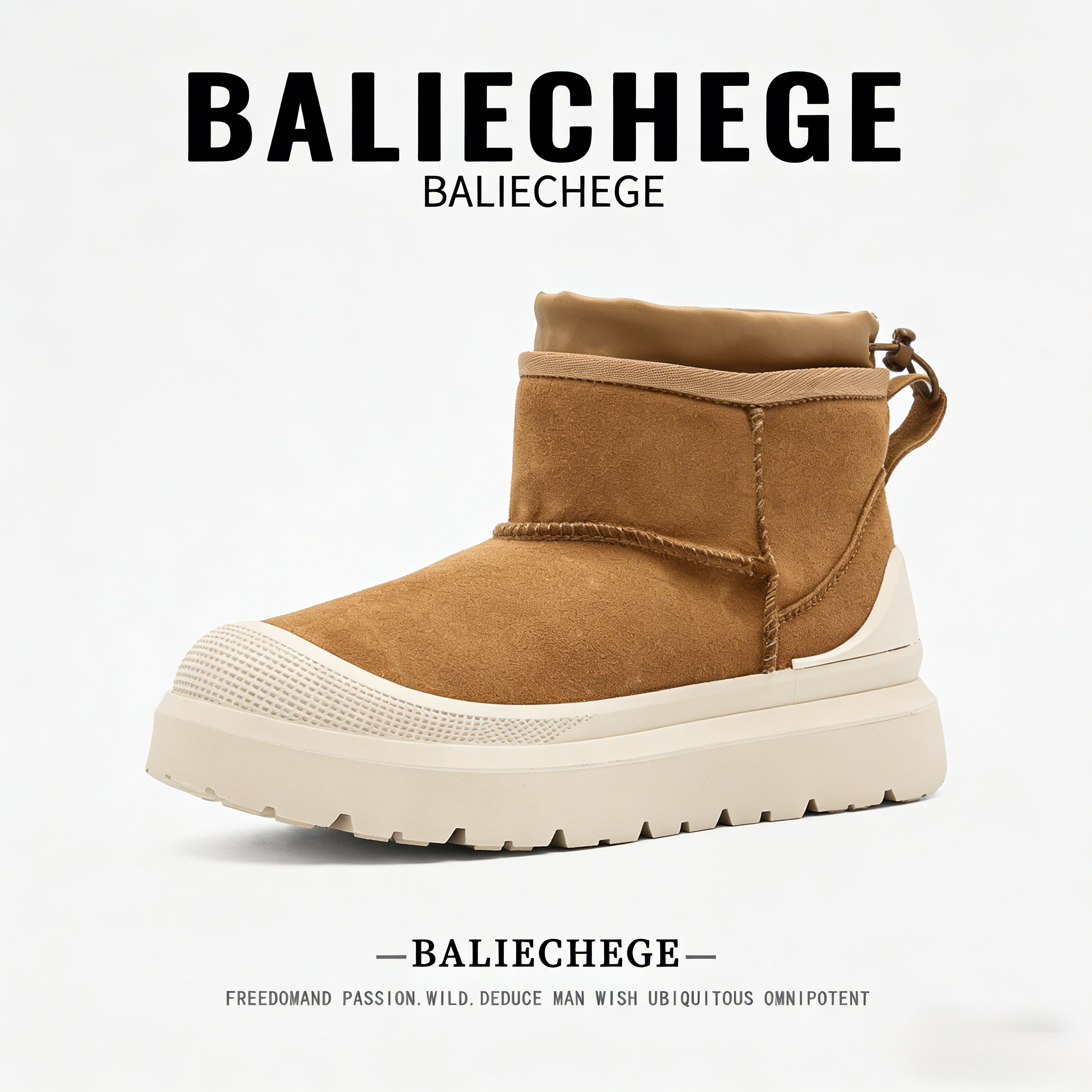 【法国BALIECHEGE专柜】男鞋雪地靴时尚潮流加绒户外男女款2025新