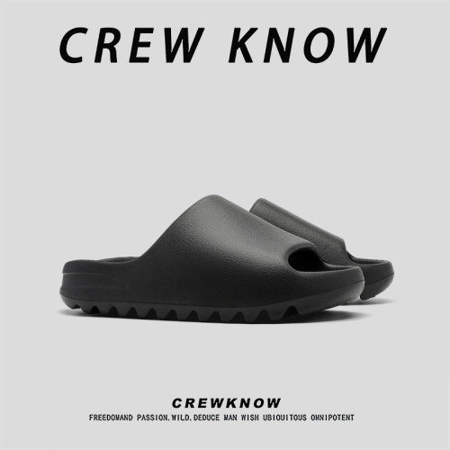 CREW KNOW时尚男鞋~轻质运动休闲外穿拖鞋防滑TPU春秋青年厚底一