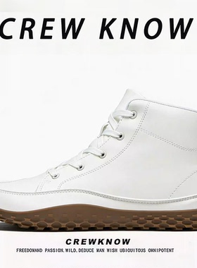【法国CREW KNOW专柜】棉靴2025年冬季短筒雪地靴男款白色轻便保