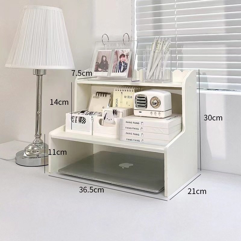 thumbnail for ins wind desktop student rack multi-functional desk cosmetic finishing storage rack dormitory stationery storage box
