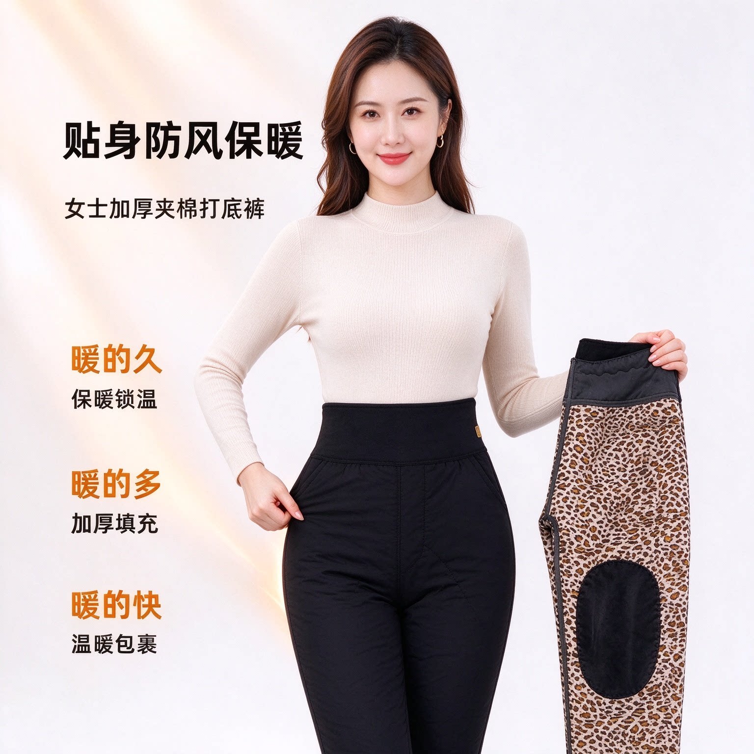 棉裤女特厚款冬季护腰护膝加绒东北保暖高腰外穿舒适打底裤妈妈装