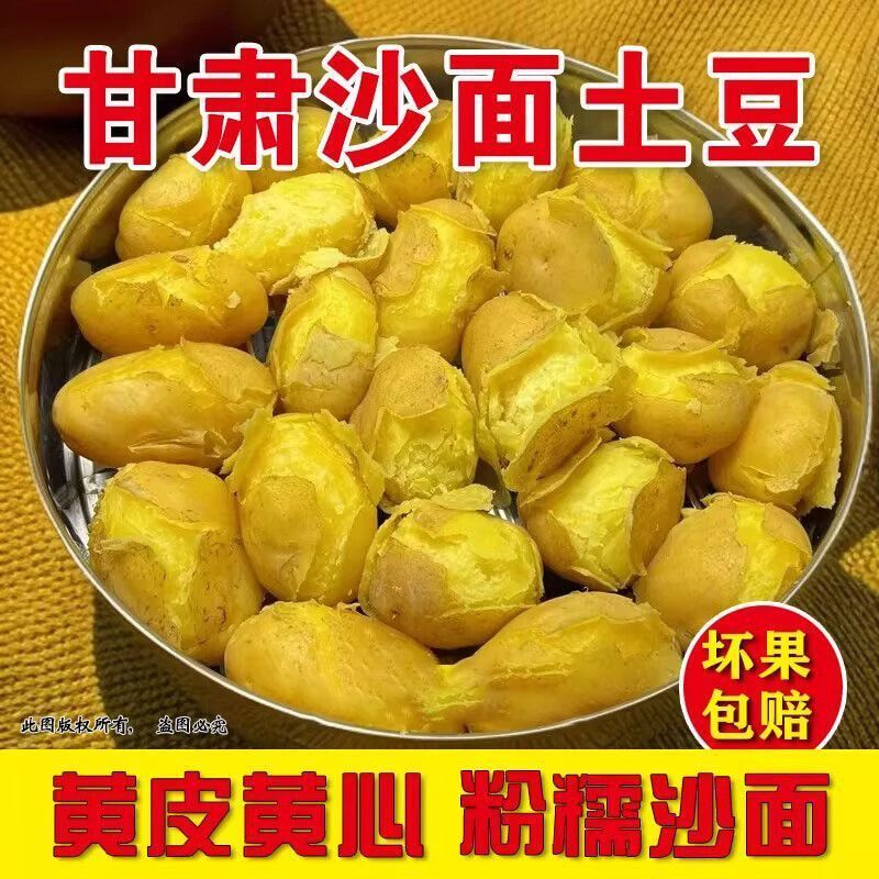 26年甘肃定西土豆沙面粉糯新鲜洋芋正宗黄心马铃薯大果净重9斤