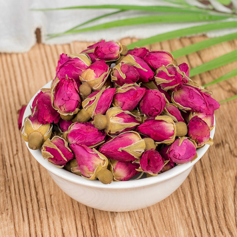 玫瑰花茶500g罐装干玫瑰花美平阴食用玫瑰花泡茶新鲜天然花蕾50g