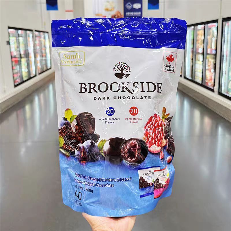 美国进口加拿大Brookside蓝莓汁夹心巧克力豆纯可可脂糖果零食