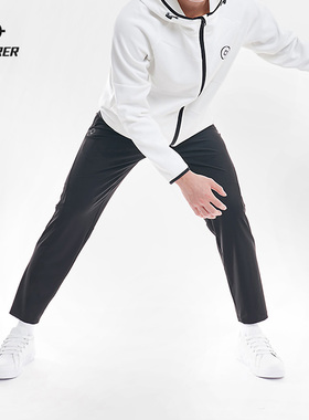 RIGORER/准者男款夏季款梭织直筒长裤跑步休闲篮球裤黑色速干裤子