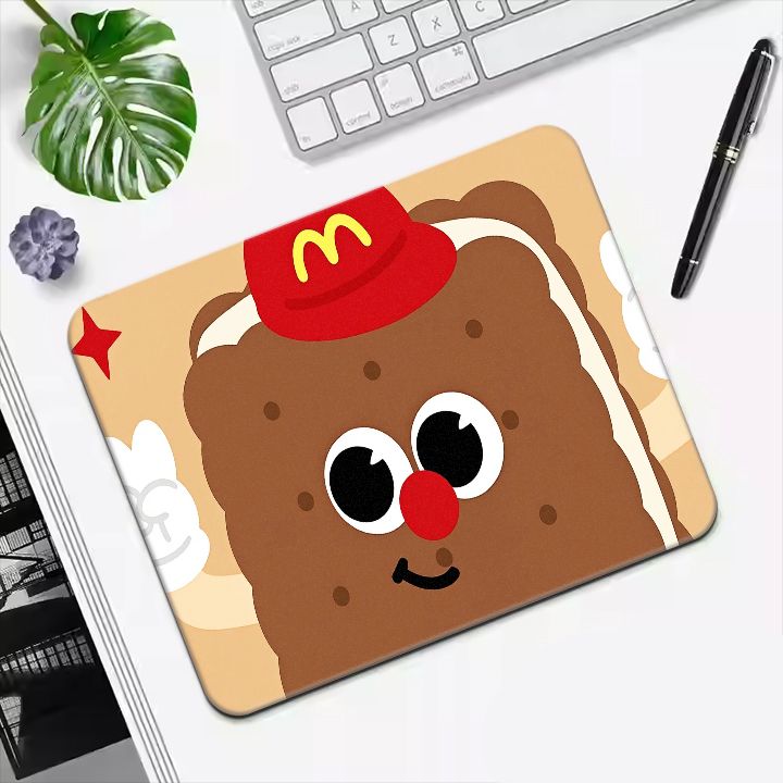 美食伙伴主题鼠标垫男女学生办公通用防滑耐磨电脑桌软垫鼠标垫