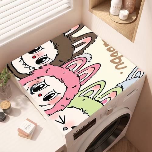 滚筒洗衣机盖垫台面保护垫卡通防晒防水防尘罩冰箱盖布床头柜垫子