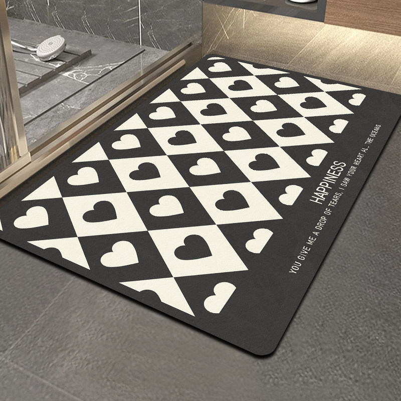 吸水卫生间现代简约硅藻泥地垫浴室防滑垫卫浴速干进门垫家用脚垫,居家布艺,家用脚垫,淘宝优惠券,粉丝福利购,淘宝优惠卷