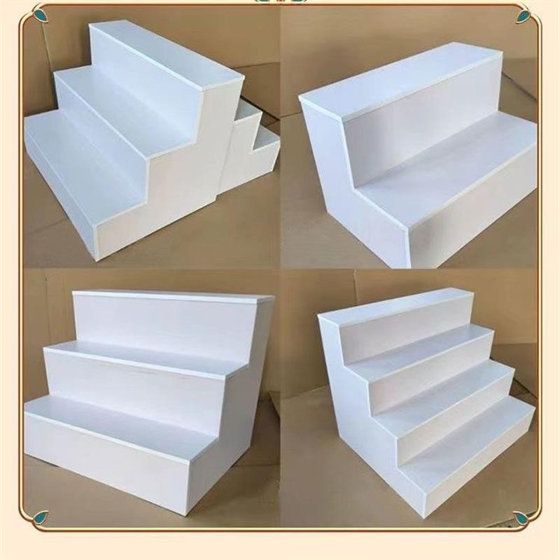 优选楼梯台阶货架礼品展示梯式鞋柜收纳鲜花化妆促销台中岛柜展示