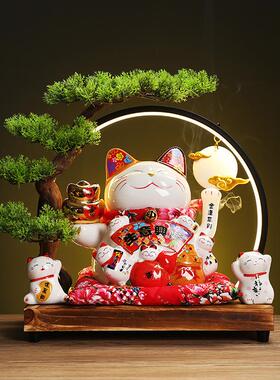 优选创意自动招手摇手招财猫摆件店铺开业送礼家居客厅收银柜台装