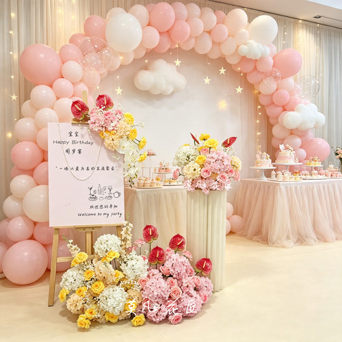 订婚结婚宝宝宴迎宾区装饰仿真花