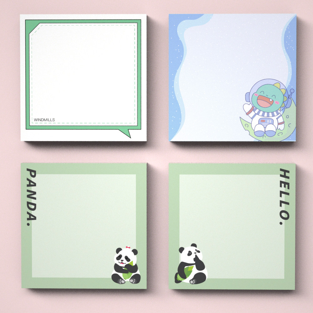 便签·单面100g道林纸·无粘性便签纸·国产原创设计·国宝熊猫