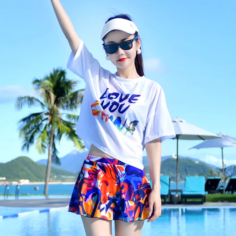 正品维多利亚泳衣女款保守分体2025新款爆款泡温泉大码显瘦游泳衣