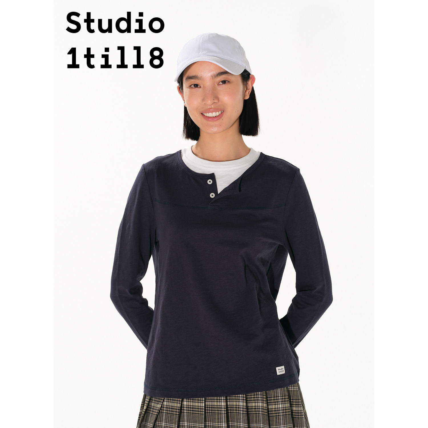 Studio1till8假两件织标T恤图片