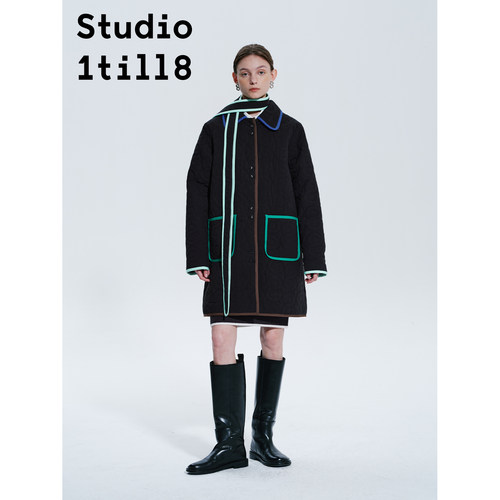 Studio1till8数字绗棉彩边外套